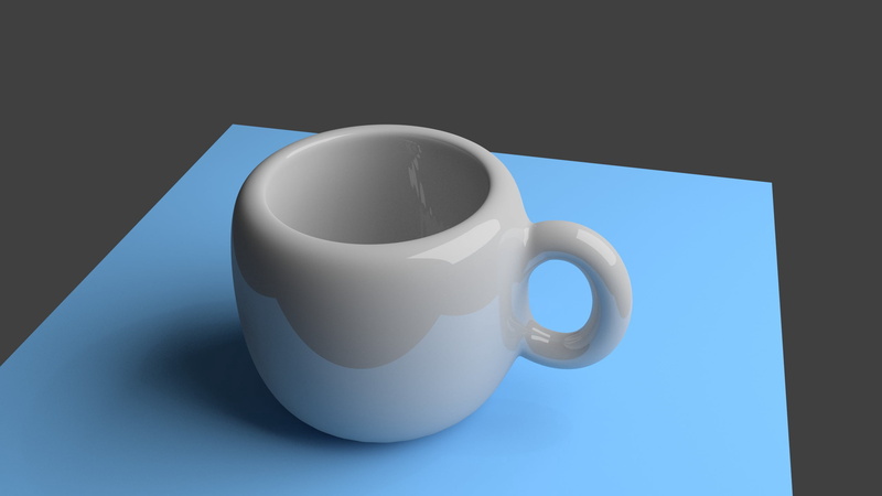 breakfast, 3d, illustration, blue, mug, 2K, studio shot, coffee - Drink, beige, refreshment, single Object, food and drink, table, white, crockery, white color