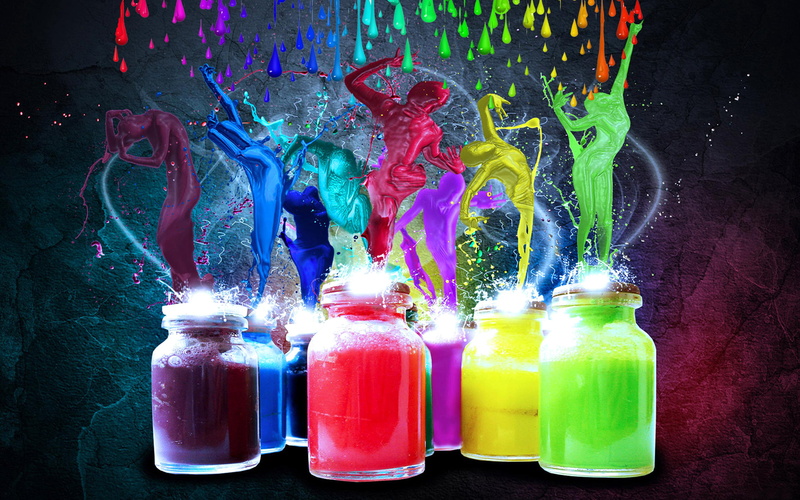 close-up, table, high, indoors, dancing, craft, variation, pink color, definition, splashing, color, human, container, glowing, creativity, colorful, art and craft