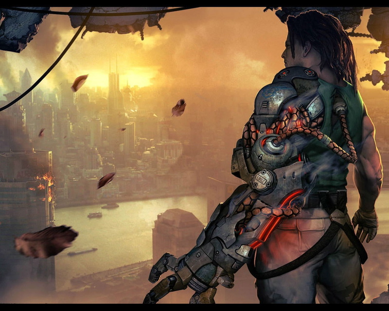 holding, women, bionic commando, one person, three quarter length, real people, sky, sunset, indoors, 720P, standing, representation, arts culture and entertainment