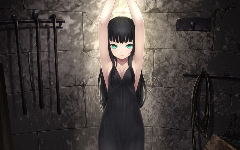 Anime Girls, 1080P, Bound, Black Hair