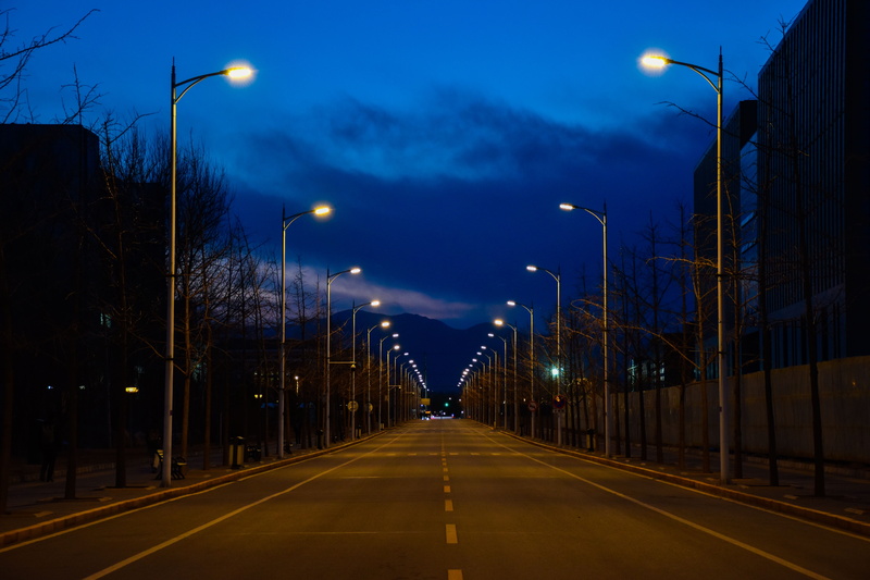 road marking, connection, beijing, street, built structure, direction, the way forward, lights down the road, 5K, the silence, twilight, light, lighting equipment