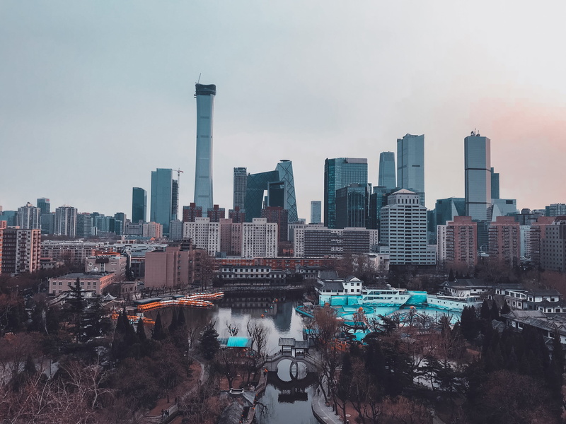 urban explorer, city, china, building, water, built structure, office building exterior, tower, sunset, that asian life, building exterior, outdoors, no people