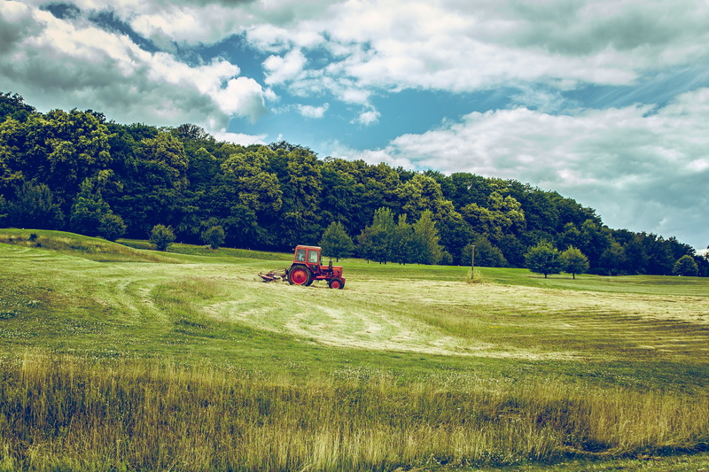 agriculture, tractor, europe, summer, tranquil scene, agricultural Machinery, day, outdoors, environment, beauty in nature, sky, 4K, mode of transportation
