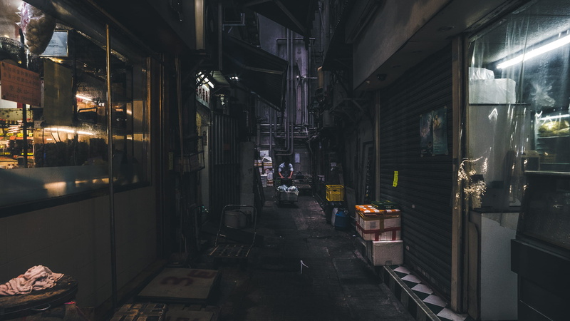 built structure, reflection, structure, empty, hong kong, cart, pushing, window, time, transportation, no people, store, illuminated, the way forward, building