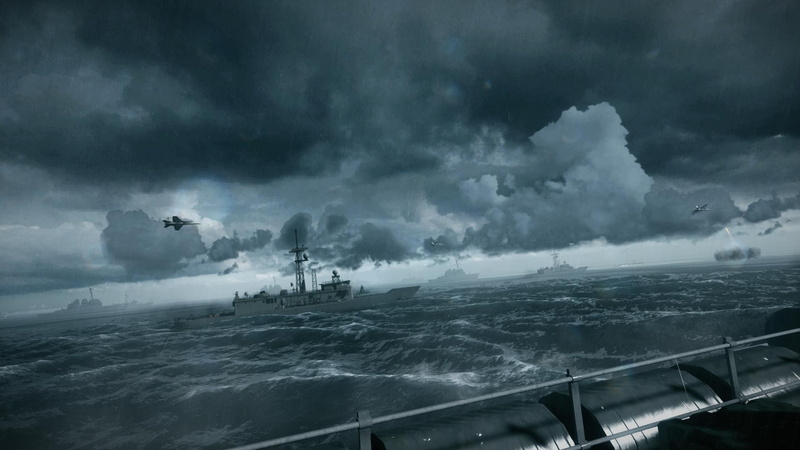 day, sea, beauty in nature, cloud - sky, power, nature, sky, outdoors, warship, environment, no people, ominous, Battlefield 3, overcast, scenics - nature