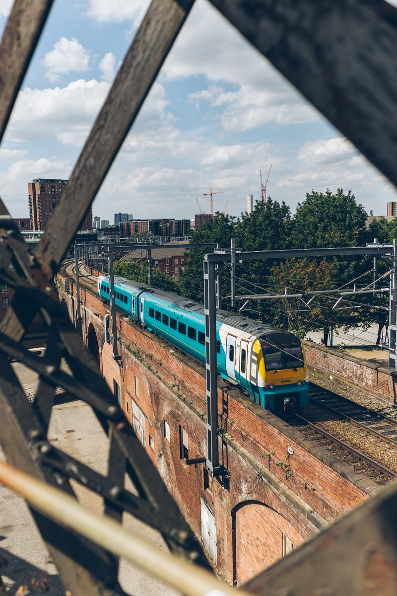 sky, mandolin, monorail, garden, rail, architecture, blue, nature, 5K, train - vehicle, rust, near, cloud - sky, flare, transportation, mode of transportation