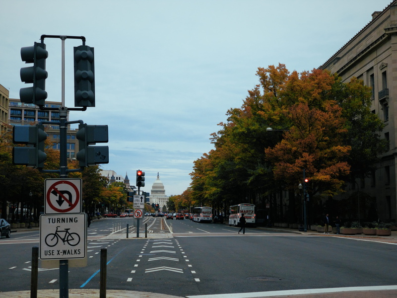 traffic, united states, democrat, pennsylvania avenue northwest, politics, 4K, republican, tree, pennsylvania avenue, washington, nature, outdoors, fall colors