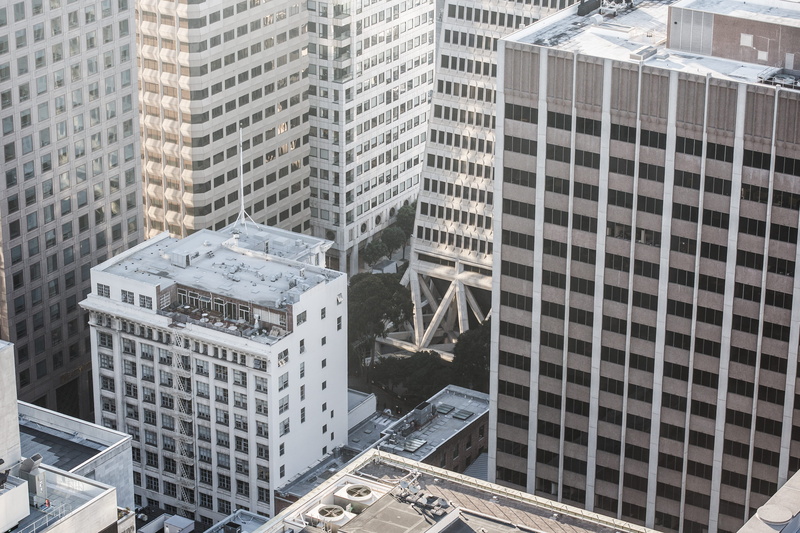 high angle view, snow, building, skyscraper, usa, san, modern, no people, streets, aerial view, skyscrapers, buildings, tower, snowing, rooftops, financial district