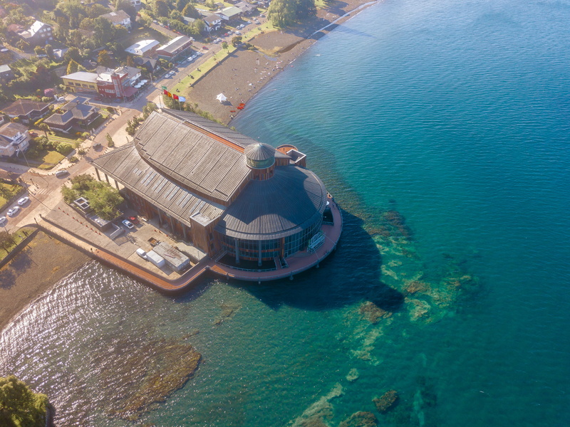 shore, photography, no people, frutillar, vehicle, brown, building exterior, building, near, travel, coast, cruise ship, panoramic, land, nature, 4K, shoreline
