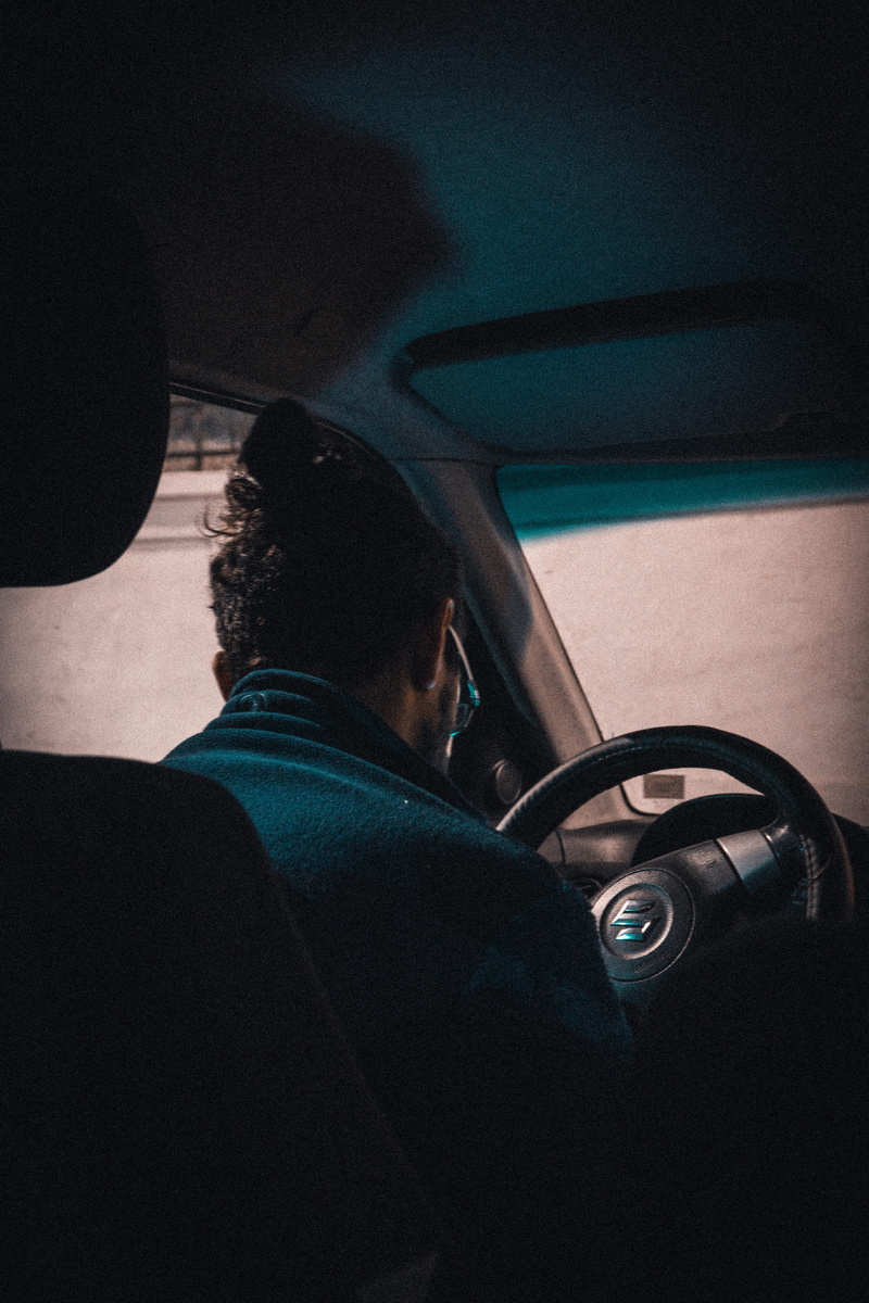 rear view, car, men, boy, a6000, portrait, chile, friends, vehicle interior, steering wheel, 5K, one person, real people, mode of transportation, land vehicle
