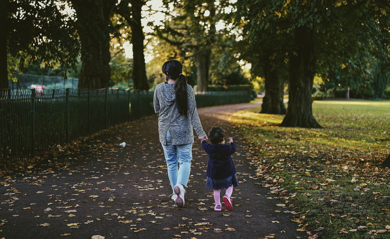 females, walking, sonyalpha, goldenhour, full length, daughter, family, gold, garden, plant, sonya7, 5K, positive emotion, park - man made space, togetherness