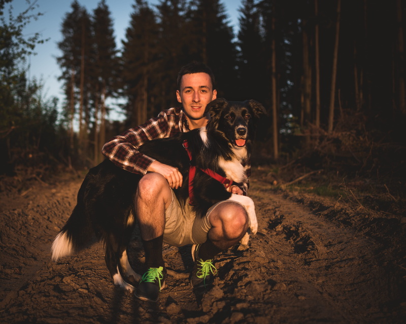 vendryně, hot, domestic, man, domestic animals, young adult, path, full length, play, warm, looking at camera, real people, spring, czech, pet owner, vertebrate