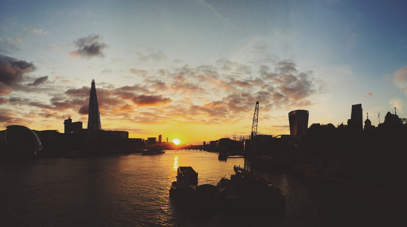 architecture, tower bridge, waterfront, building exterior, sunset, greater london, sky, outdoors, tall - high, river, silhouette, cityscape, cloud - sky
