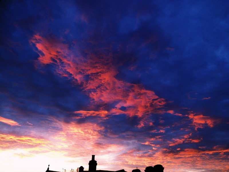 rolling clouds, tranquil scene, sky, sunlight, red sky, beauty in nature, cloud, greater london, united kingdom, orange, sunset, no people, weather, scenery