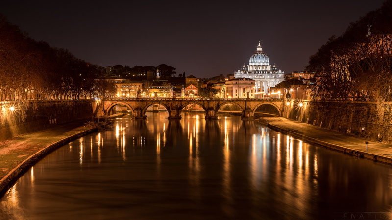 charles, bridge, Rome, river, sky, city, cityscape, 1080P, connection, Italy, czech, building exterior, government, water, no people, night, reflection