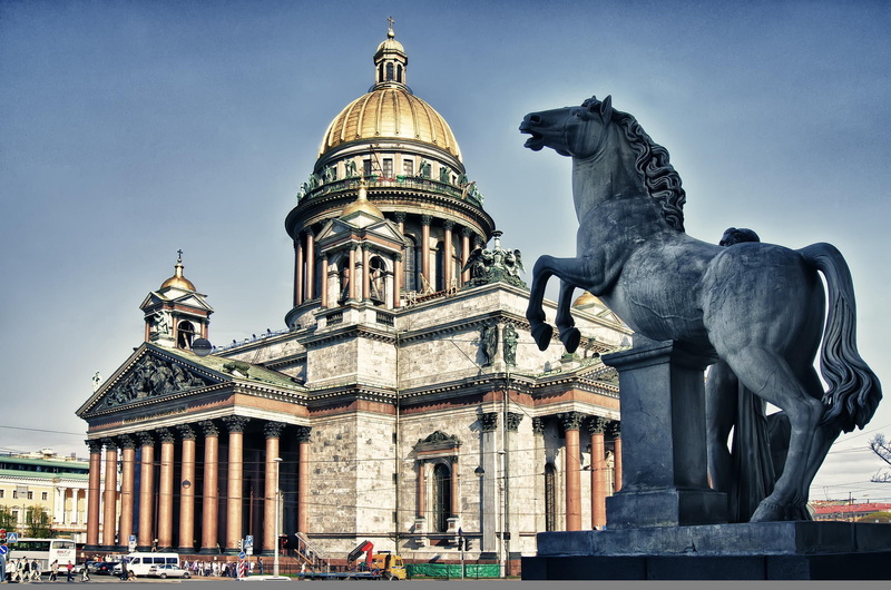 white, 1080P, St. Petersburg, Saint Petersburg, Peter, concrete, horse, St. Isaacs Cathedral, Russia, statue