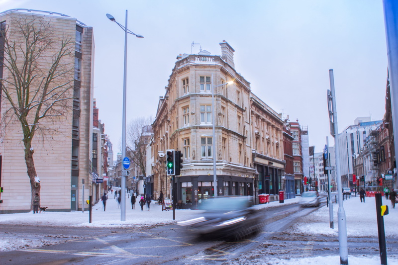 5K, #bristol, road, transportation, building exterior, outdoors, #uk, street, nature, motor vehicle, mode of transportation, #winter, #city, snow, building