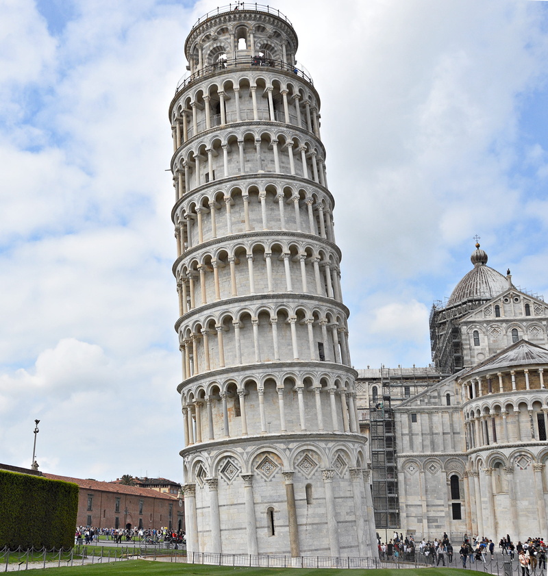 history, leaning, incidental people, travel Destinations, sky, tower, nature, cloud - sky, campo Dei Miracoli, city, famous Place, low angle view, Tuscany