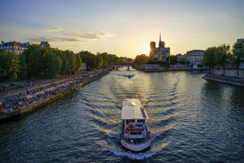 2K, nautical vessel, waterfront, water, river, sky, transportation, seine river, paris, nature, bateaux mouches, building, architecture, notre dame cathedral