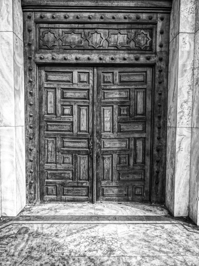 black and white, symbol, pattern, 4K, picture, outdoors, wood - material, old, algiers, day, building exterior, great post, no people, protection, closed