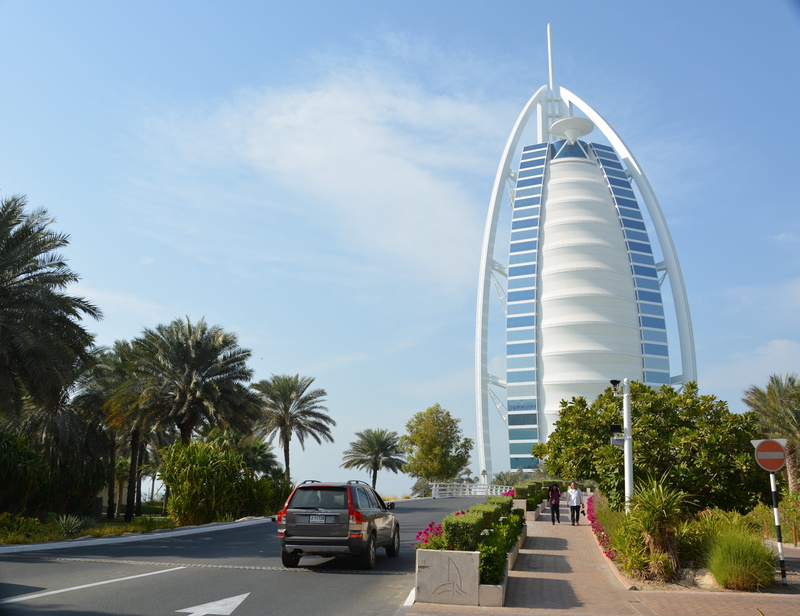 built structure, street, motor vehicle, sky, the way forward, sailboat, tree, 4K, road, hotel, transportation, skyscraper, emirates, outdoors, direction