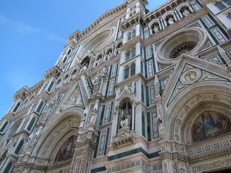 cathedral, bottom, rose window, tuscany, built structure, concrete, view, history, place of worship, architecture, central torcello di santa maria del fiore
