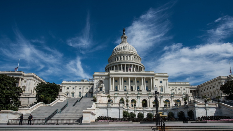 outdoors, landmark, building, city, 4K, daytime, sky, united states capitol, government, travel, washington, cloud - sky, incidental people, architectural column