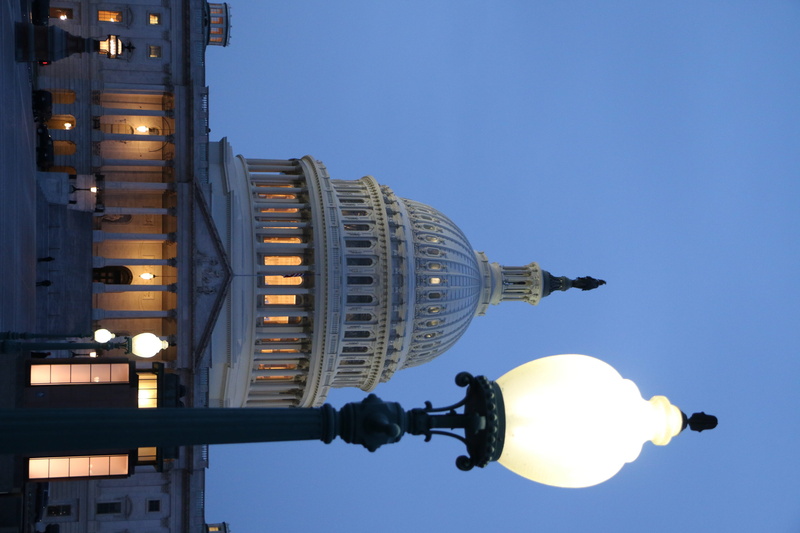 no people, clear sky, street light, sculpture, monument, art and craft, blue, nature, capitol, office building exterior, washington dc, skyscraper, travel