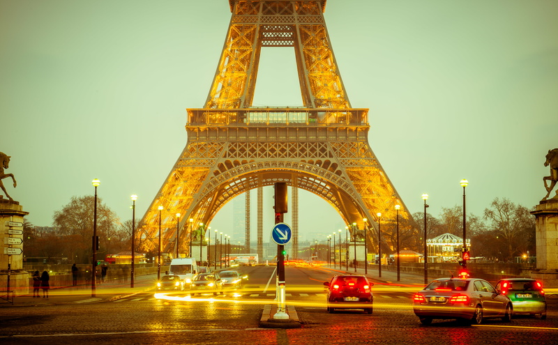 5K, Jena bridge, Paris, lighting, machine, Eiffel tower, The Champ de Mars, the evening, France, lights