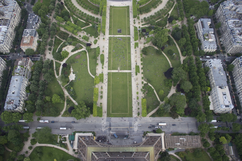 aerospace industry, airplane, aerial view, vista, Fields, Mars, mode of transportation, cityscape, high angle view, building exterior, day, green color