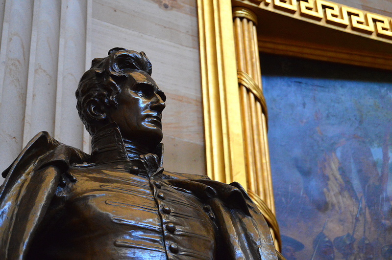 president, art and craft, statue, jackson, architecture, outdoors, craft, low angle view, history, sculpture, ornate, the past, house of representatives washington dc