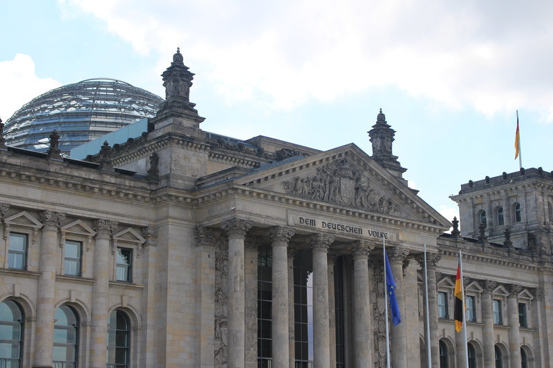 berlin government, berlin, capital, sky, government district, places of interest, low angle view, nature, bundestag, landmark, travel destinations, germany