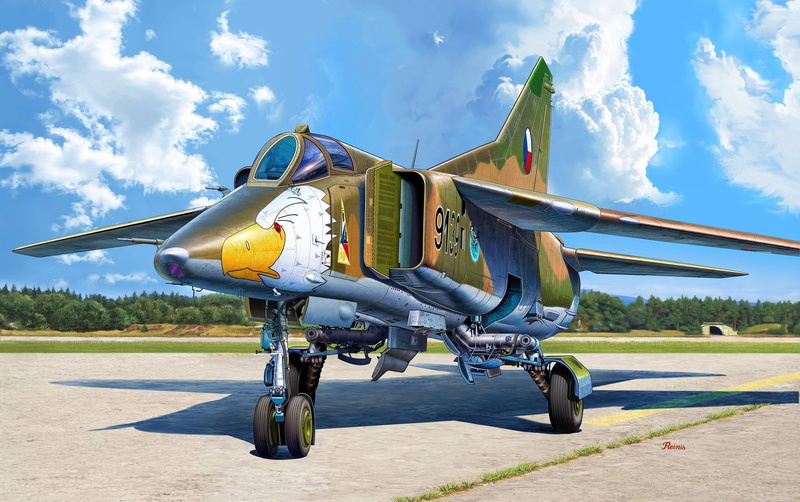 Michal Reinis, multi-role fighter, MiG-23BN, Czechoslovakia, fighter-bomber, USSR, 1080P
