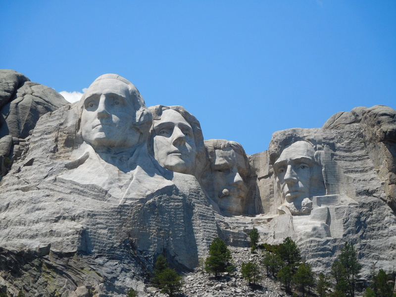 ancient civilization, landmark, park, male likeness, architecture, statue, representation, outdoors, mountain, sculpture, george, patriotism, usa, art and craft