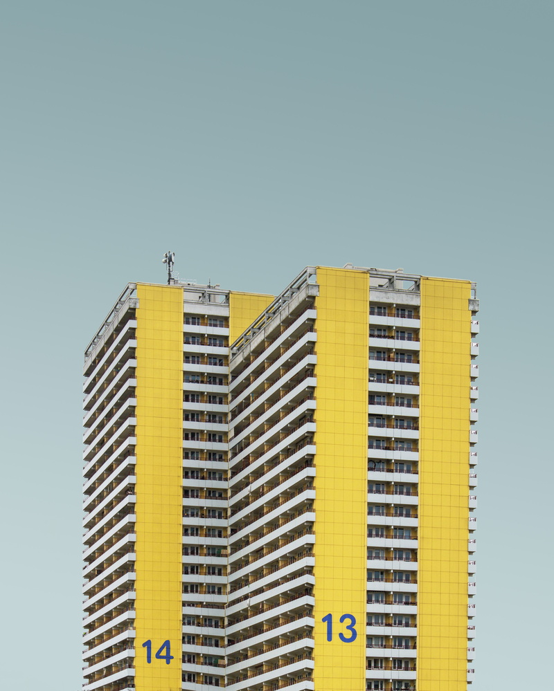copy space, skyscraper, tall - high, window, office building exterior, yellow, built structure, 5K, multi, blue, storey, industry, urban, construction industry