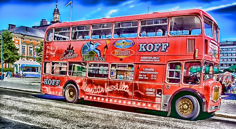 land vehicle, architecture, motion, kuopio, finnish, tour, mode of transportation, transportation, city, double-decker bus, public transportation, city life