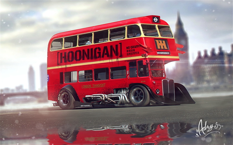 Timothy Adry, London, Adry53, by Timothy Adry, Transport, London Bus, Hoonigan, AEC Regent III London Bus, Transport and Vehicles, Bus, 1080P, Vehicles