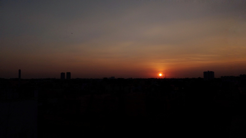 sunset, silhouette, dusk, building exterior, no people, built structure, 4K, bangalore, horizon, nature, orange, architecture, magical, outdoors, bengaluru
