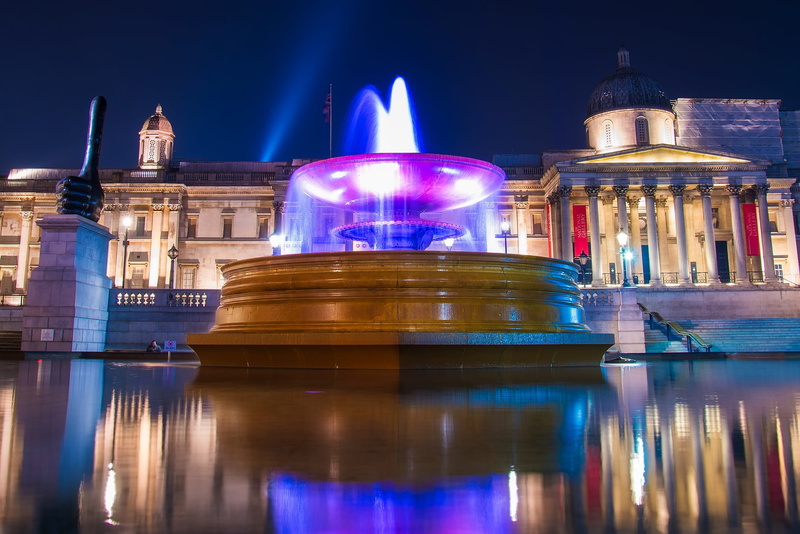 lights, time, water, government, hdr, column, building, building exterior, evening, architecture, fountain, no people, blue, city, attraction, dome, landmark