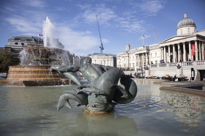 day, spraying, built structure, sky, flowing, nature, history, no people, tourism, travel, sculpture, motion, city, flowing water, 5K, fountain, united kingdom