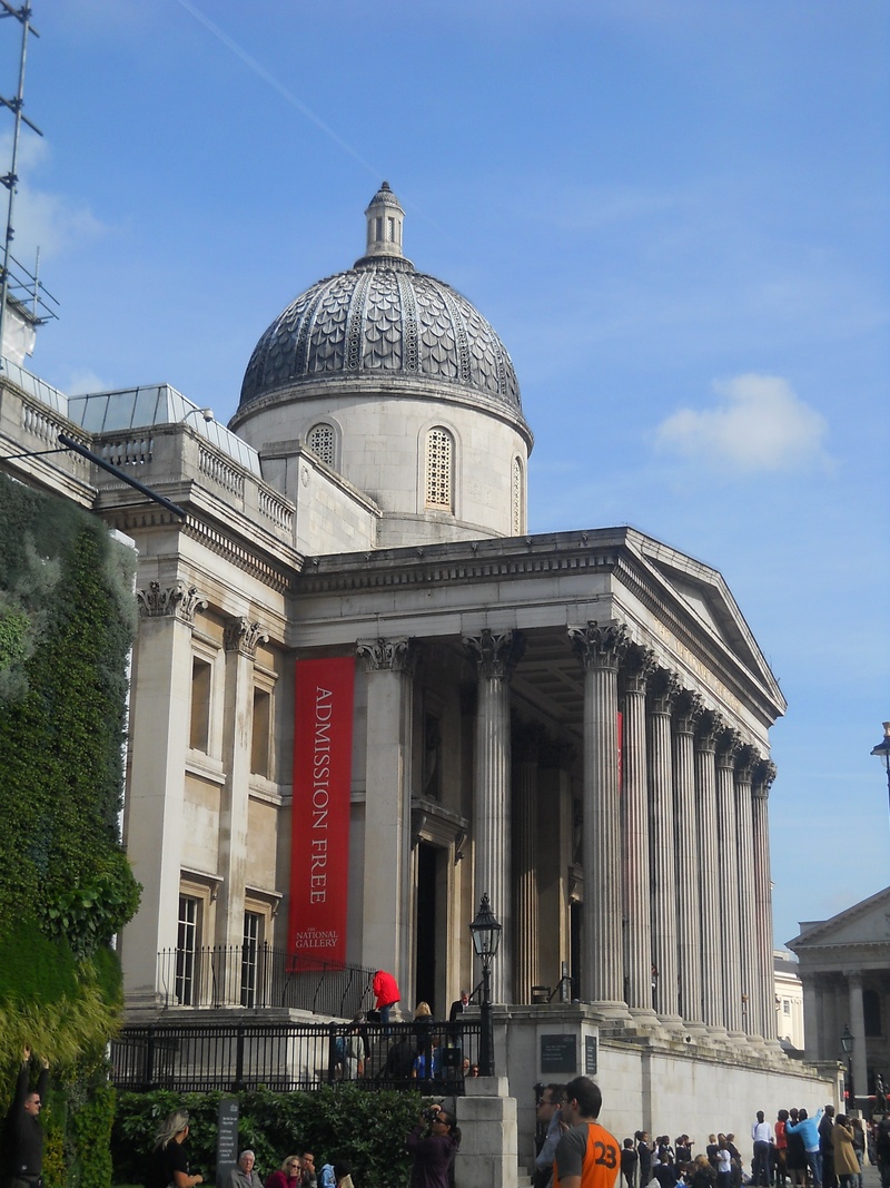 low angle view, nature, dome, day, sky, outdoors, london, the past, building exterior, trafalgar square, plant, 2K, travel destinations, built structure