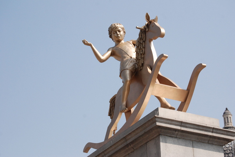 representation, creativity, 4K, outdoors, architecture, day, rocking horse, art and craft, sculpture, statue, angel, the past, sky, nature, clear sky