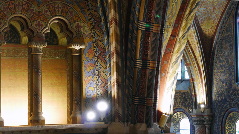 4K, belief, place of worship, mural, architectural column, art and craft, built structure, buda castle, the past, matthias, ornate, religion, ceiling