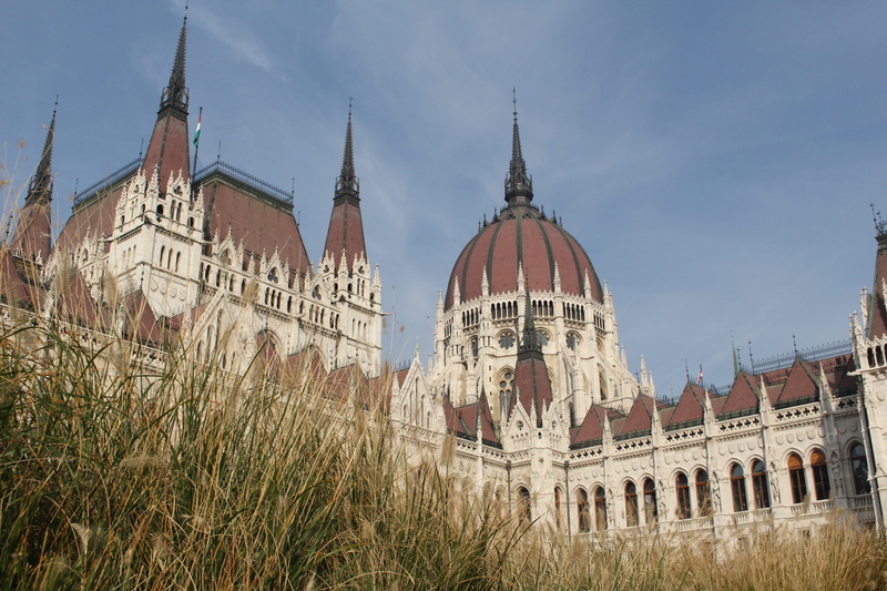 building, sky, spire, architecture, plant, hungary, low angle shot, landmark, 5K, gothic, brown, tourism, daylight, historic, exterior, grass, Budapest