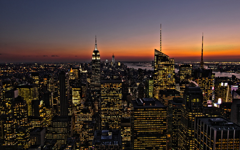 sunset, tower, illuminated, skyscraper, modern, tall - high, sky, architecture, residential district, lights, settlement, travel destinations, city, financial district