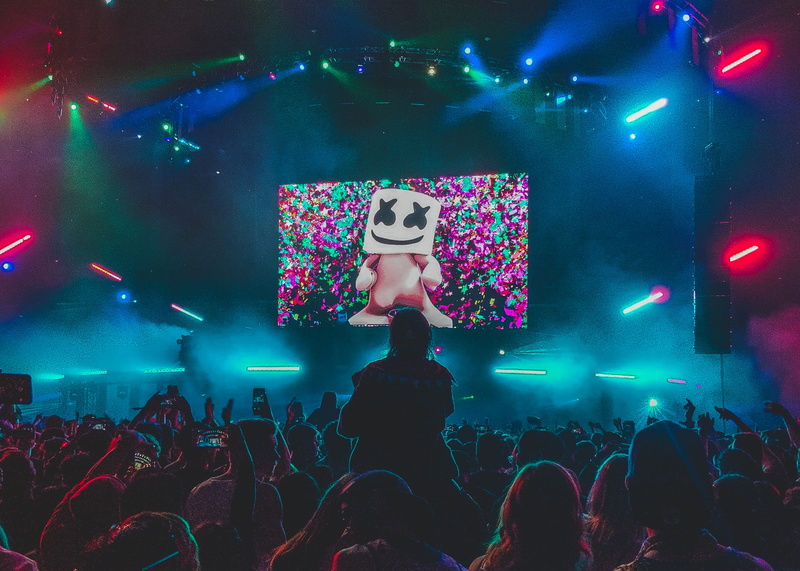 large group of people, stage, nightlife, night, group, illuminated, event, live event, human limb, party, real people, human arm, group of people, music