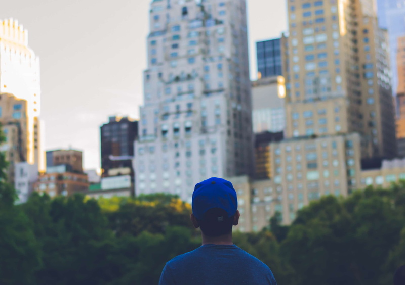 new york city, nature, building, architecture, city, building exterior, real people, focus on foreground, leisure activity, skyscraper, day, skyline, usa
