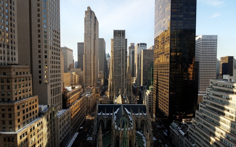 modern, tall - High, aerial View, business, financial District, black, city Life, buildings, manhattan, city, outdoors, office, illinois, urban Scene, office Building