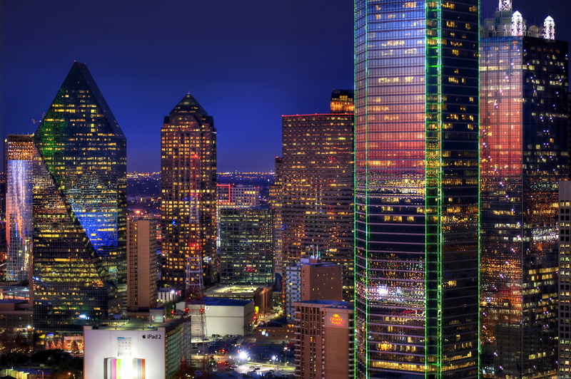 manhattan - New York City, landscape, downtown District, architecture, new York State, office building exterior, built Structure, no People, dallas, street Light