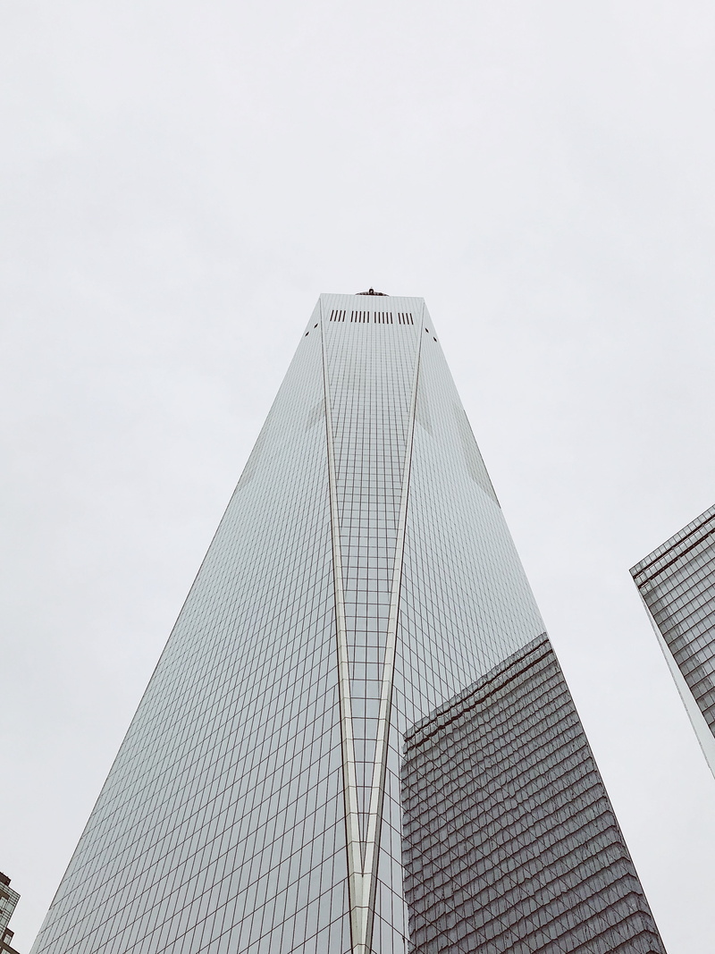 office building exterior, building, outdoors, 1 world trade center, built structure, building exterior, nature, usa, tall - high, financial district, sky